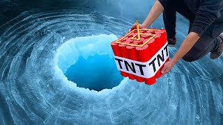 Experiment: Different Things In Underground Deep Ice Hole