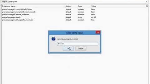 Change Firefox User Agent String