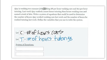 Writing Systems of Equations from Context