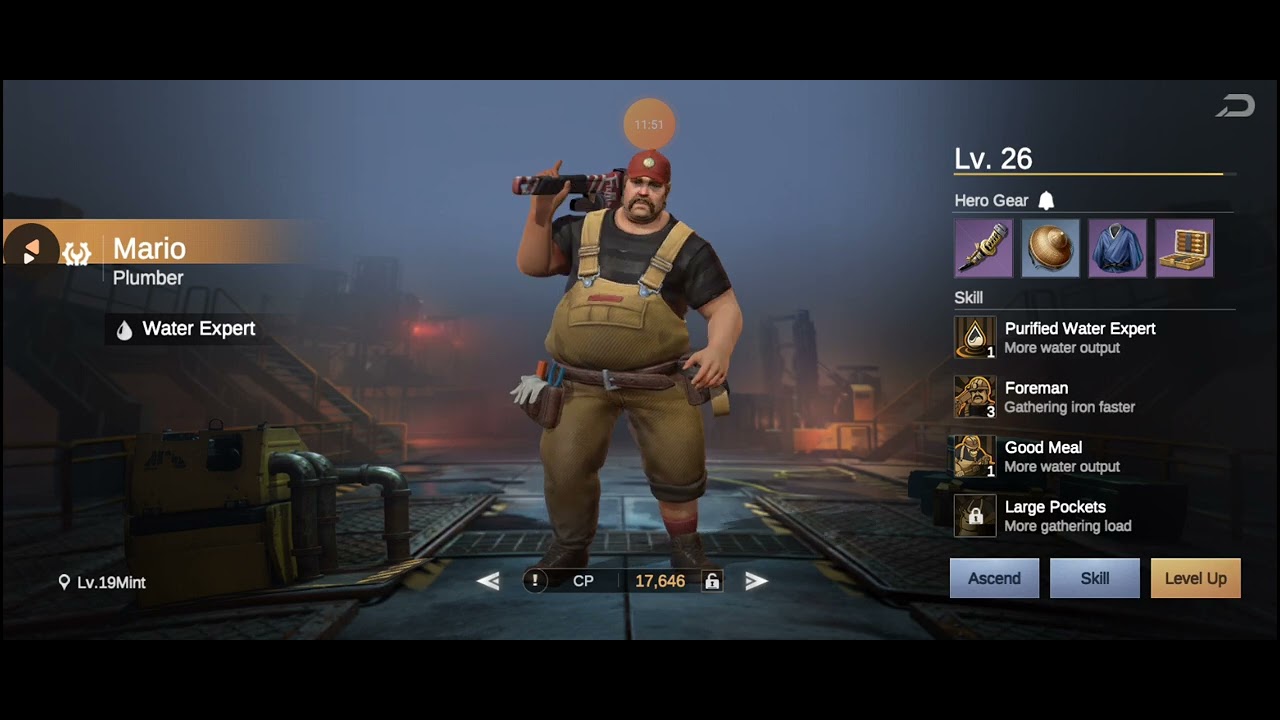 Production Hero, placement/Gear/Ascension. Last Fortress Underground 2