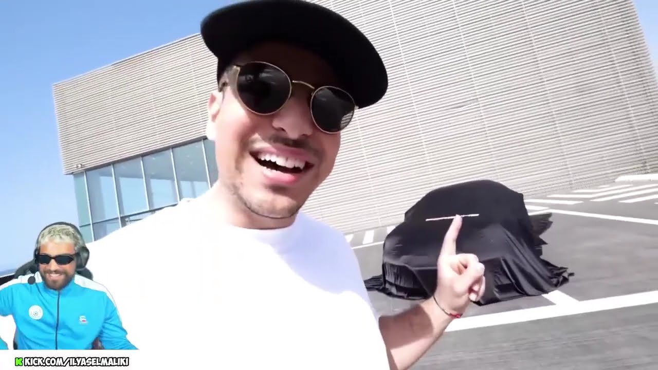 ilyas elmaliki reaction TAHA ESSOU NEW CAR REVEAL - اكتشاف سيارتنا الجديدة 🚗