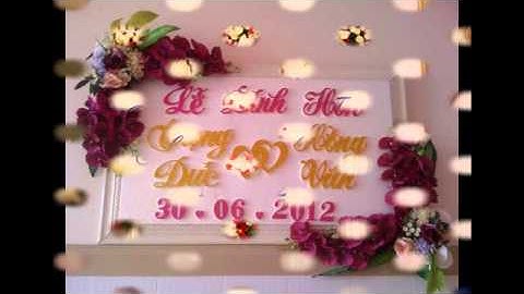 nhận cắt chữ xốp trang trí đám cưới, nhan cat chu xop trang tri dam cuoi