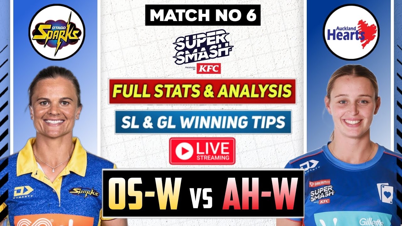 Super Smash Women's T20 Live OS W vs AH W Dream11 Prediction YouTube