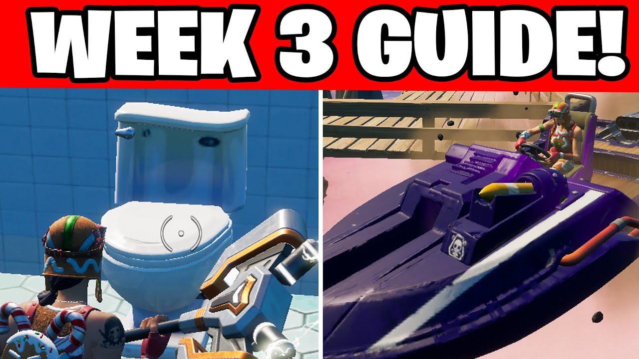 ALL WEEK 3 CHALLENGES FORTNITE SEASON 5 ( WEEK 3 CHALLENGES / EPIC QUESTS )