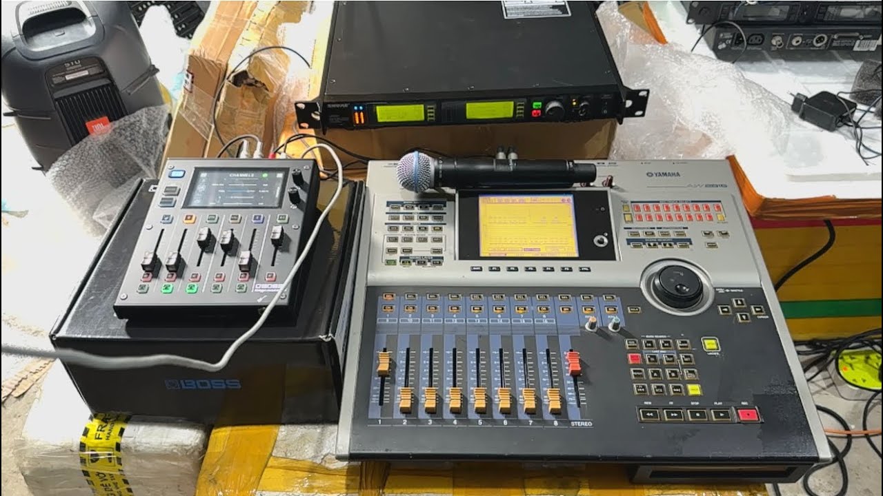 BOSS GIGCASTER 5 ..YAMAHA AW2816 /SHURE UR4D/BETA58A THỬ ÂM THANH