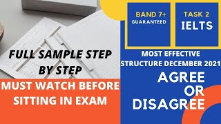 agree or disagree band 7 ielts essay structure in december 2021
