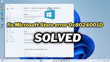 (FIXED) Microsoft Store error 0x8024001D