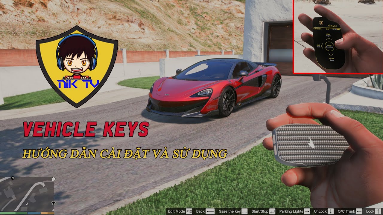 Hướng dẫn mod GTA 5 cài đặt và sử dụng Vehicle Keys