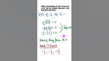 Arithmetic Progression (A.P.) Algebra Maths Class 10