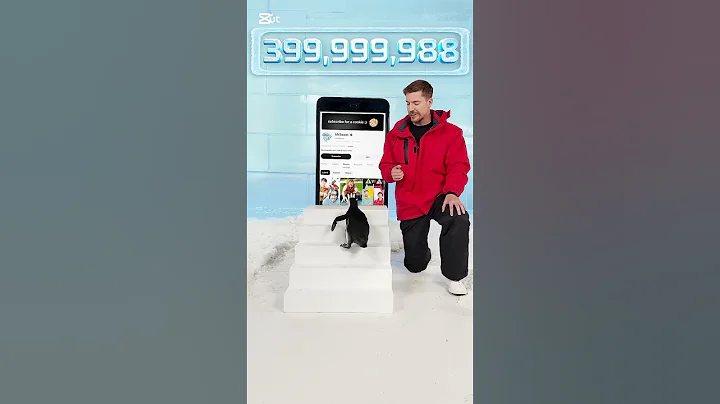 Can I teach penguin to subscribe mrbeast #mrbeastshorts #challenge #funny #youtubeshorts #animation