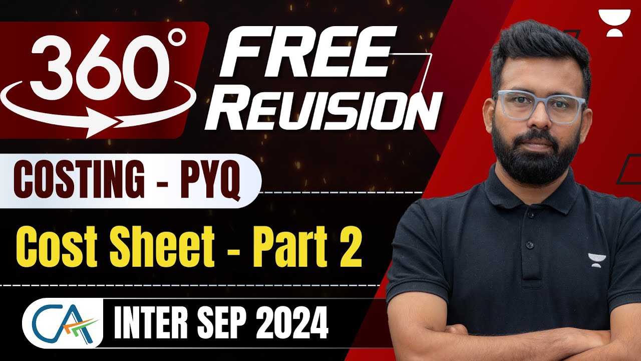 L2 cost sheet from past paper pyq costing free 360 revision ca