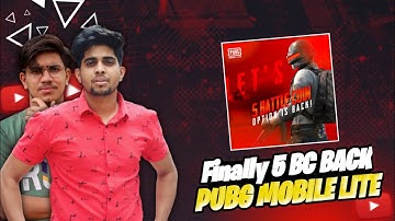 Finally 5 BC Option Back In PUBG Lite | Pubg Lite 5 BC Problem Solve | Pubg Lite 5 BC
