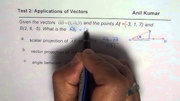 Application Dot Product Scalar Projection of Vectors - EDEXCEL - GCSE