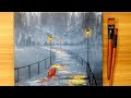 acrylic rainy day painting *how to paint rainy day with acrylic*