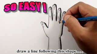 how to draw hands realistic easy drawings