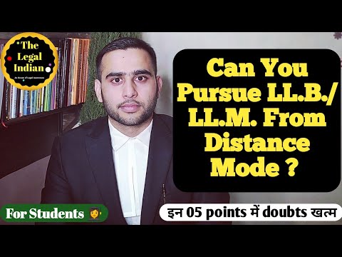 Can You Pursue LL.B./LL.M. By Distance Learning Mode In India? LLB For Working Professionals #LLB