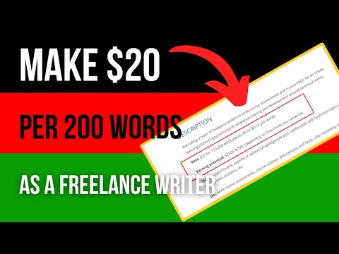 Make $20 Per 200 Words as a Freelance Writer