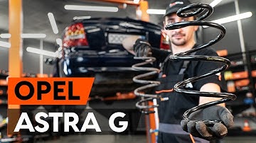 How to change rear springs / rear coil springs on OPEL ASTRA-G CC 1 (F48_,F08_) [TUTORIAL AUTODOC]