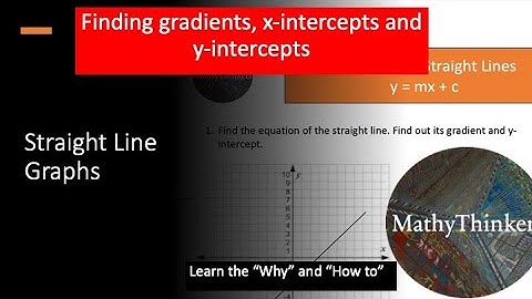 Quick and Easy Maths | Straight Line Graphs Part 1 | How to find gradient, x and y-intercepts