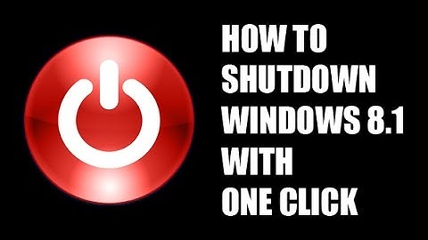 How To Shutdown Windows 8.1 With One Click
