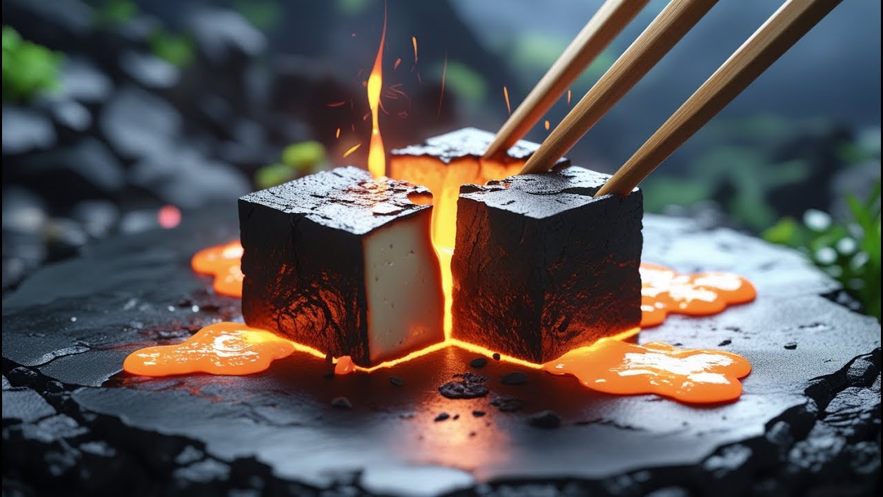 Satisfying AI ASMR Lava Eating Video (Part 3) | AI ASMR