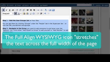 TinyMCE WYSIWYG Editor Align Full and Font Color Change