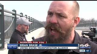 Truckers protest working conditions