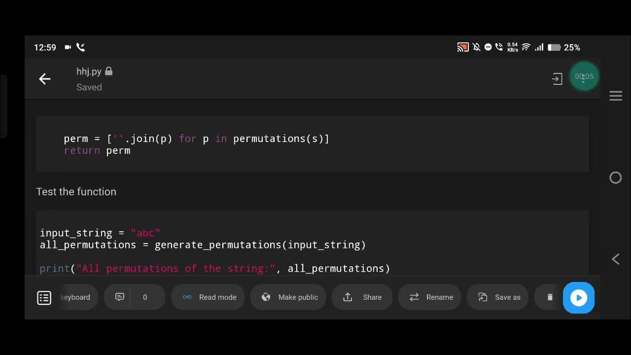 Python | Permutation of a Given String Using Inbuilt Function - YouTube