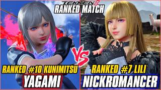 TEKKEN 8 - YAGAMI (Ranked #10 Kunimitsu) vs NICKROMANCER (Ranked #7 Lili) | T8 HIGH LEVEL MATCHES