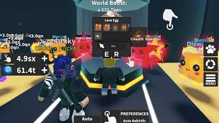 Roblox: TAPPING MANIA GRINDING LAVA EGGS/CHAOS!!!