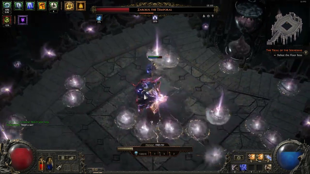 Trial of the Sekhemas. Boss 4. Zarokh, The Temporal. Witchhunter