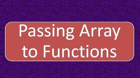 Programming Interview: Passing Array to functions (Pointers and Arrays)