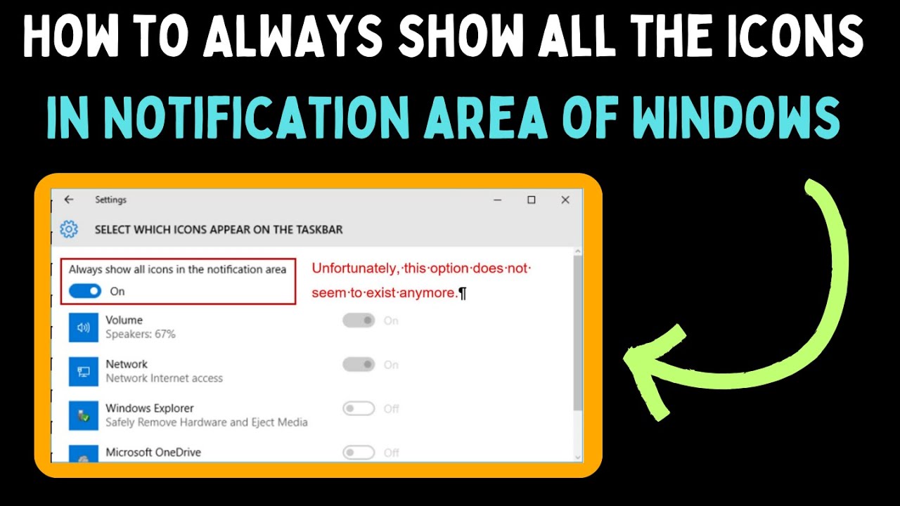 How to Always Show All the Icons in Notification Area of Windows 11 ...