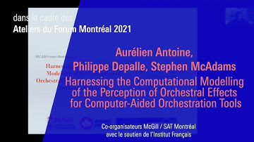A. Antoine, P. Depalle, S. McAdams : Computational Modelling for Computer-Aided Orchestration Tools
