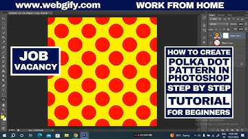 How to create in photoshop polka dot pattern step-by-step tutorial for beginners #webgify online job