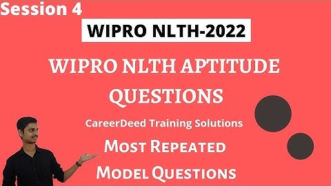WIPRO ELITE NLTH Aptitude Questions and Answers 2022| Previous year wipro questions