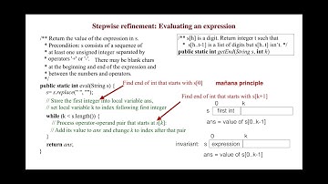 Stepwise refinement: Evaluating an expression