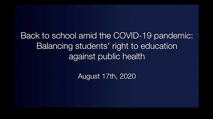 Back to school amid the COVID-19 pandemic