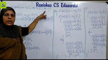 Sparse Matrix Addition Using Array(Malayalam) /CST 201 Data Structures--Part 10