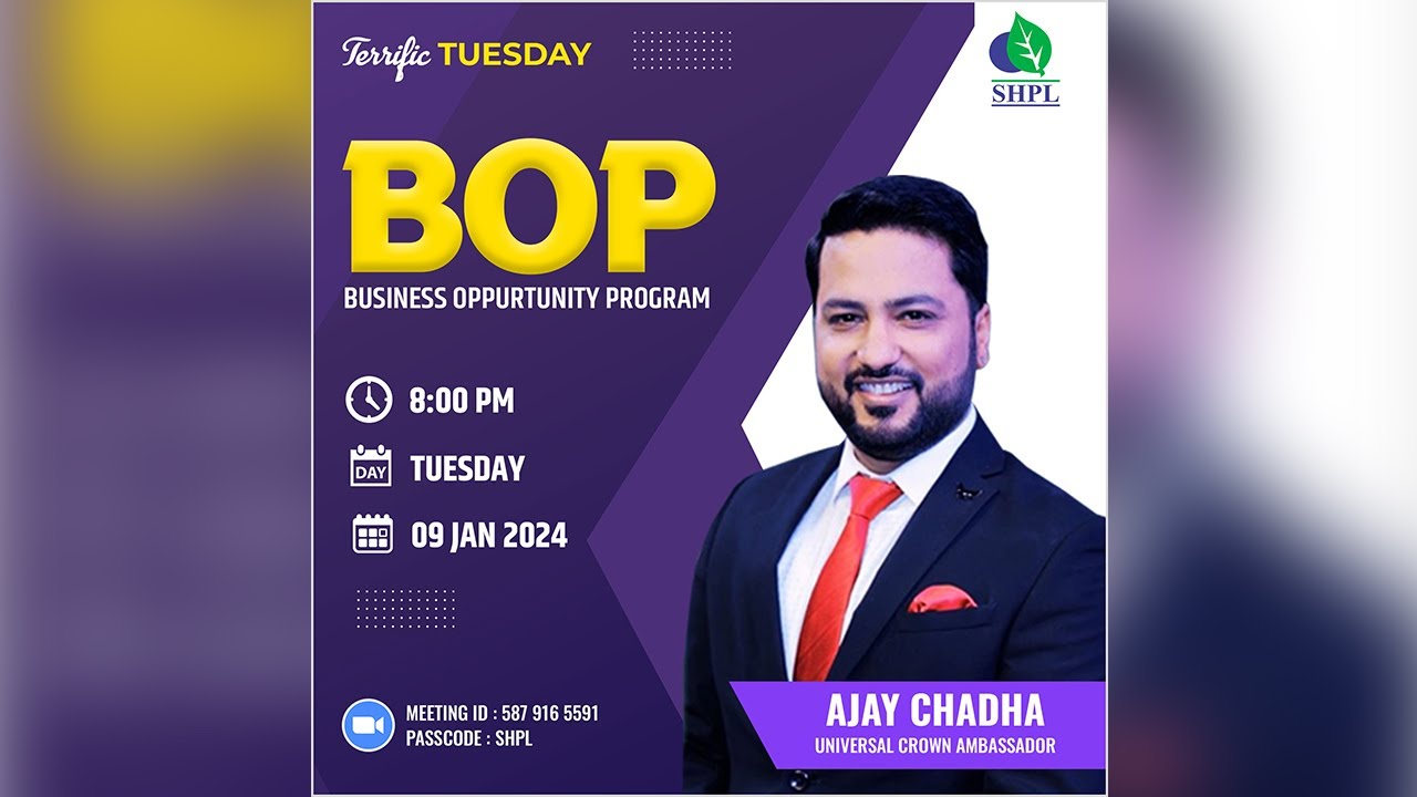 BUSINESS OPPORTUNITY PROGRAM BY MR. AJAY CHADHA, UCA