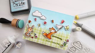 Cute Interactive Slider Card Feat. Lawn Fawn Butterfly Kisses