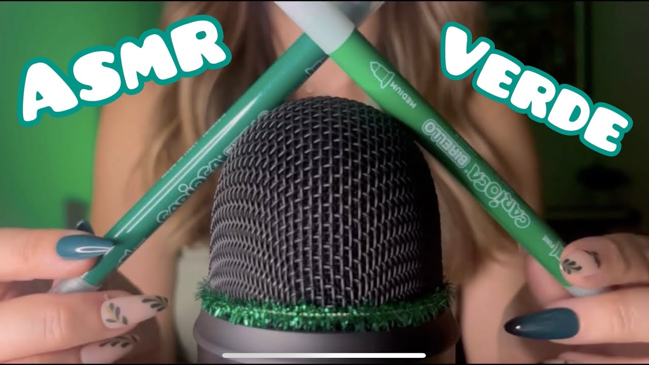 ASMR con objetos verdes 💚 Sonidos relajantes para dormir y desconectar (no talking)