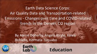 Air Quality Data & Transportation Emissions - Changes over time & COVID-related trends in Denver, CO
