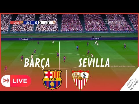 بث مباشر مباراة برشلونة واشبيلية فى الدوري الاسباني اليوم