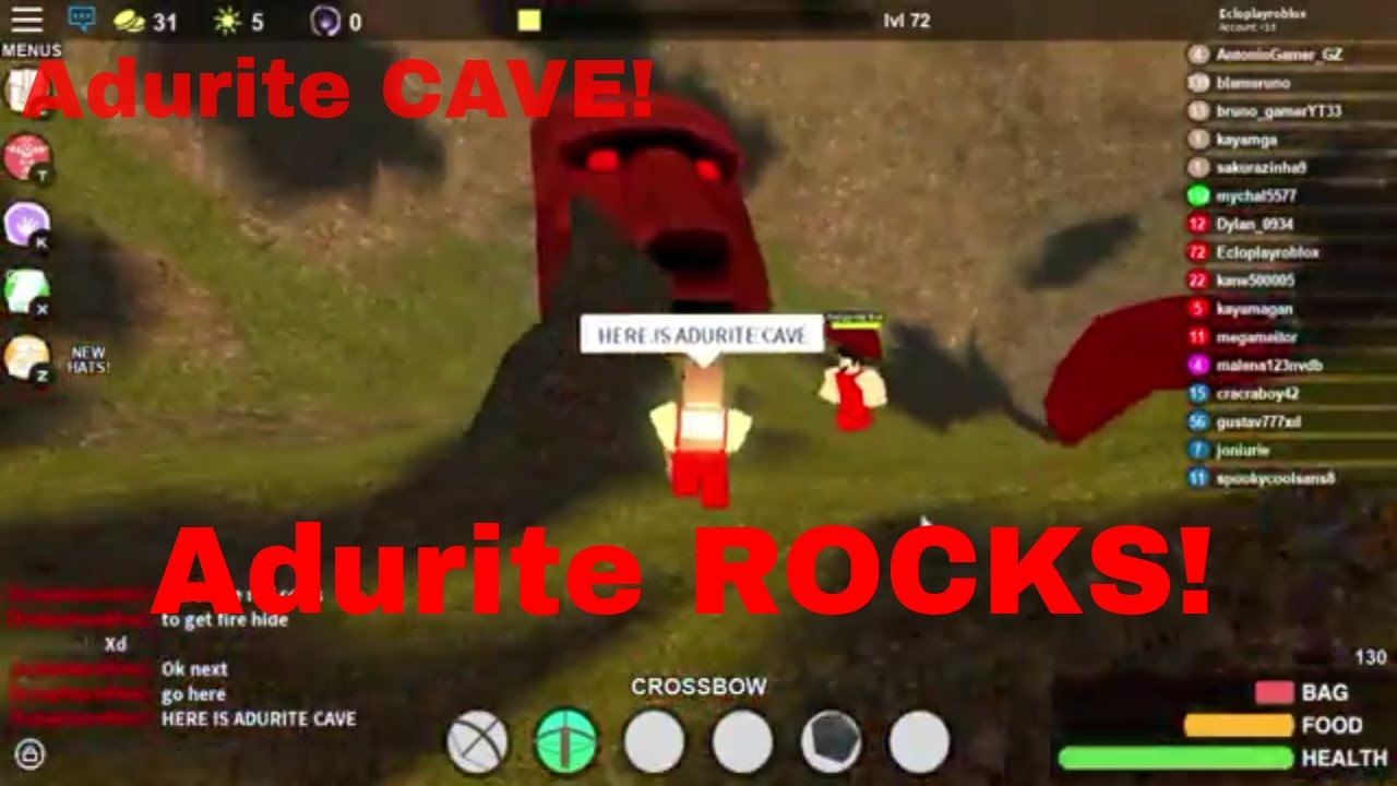 Secret Caves In Booga Booga 2 Including Adurite Cave Youtube - roblox booga booga adurite location