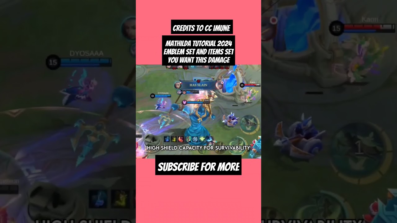 Mathilda tutorial 2024 Emblem set and items set you want this Damage 