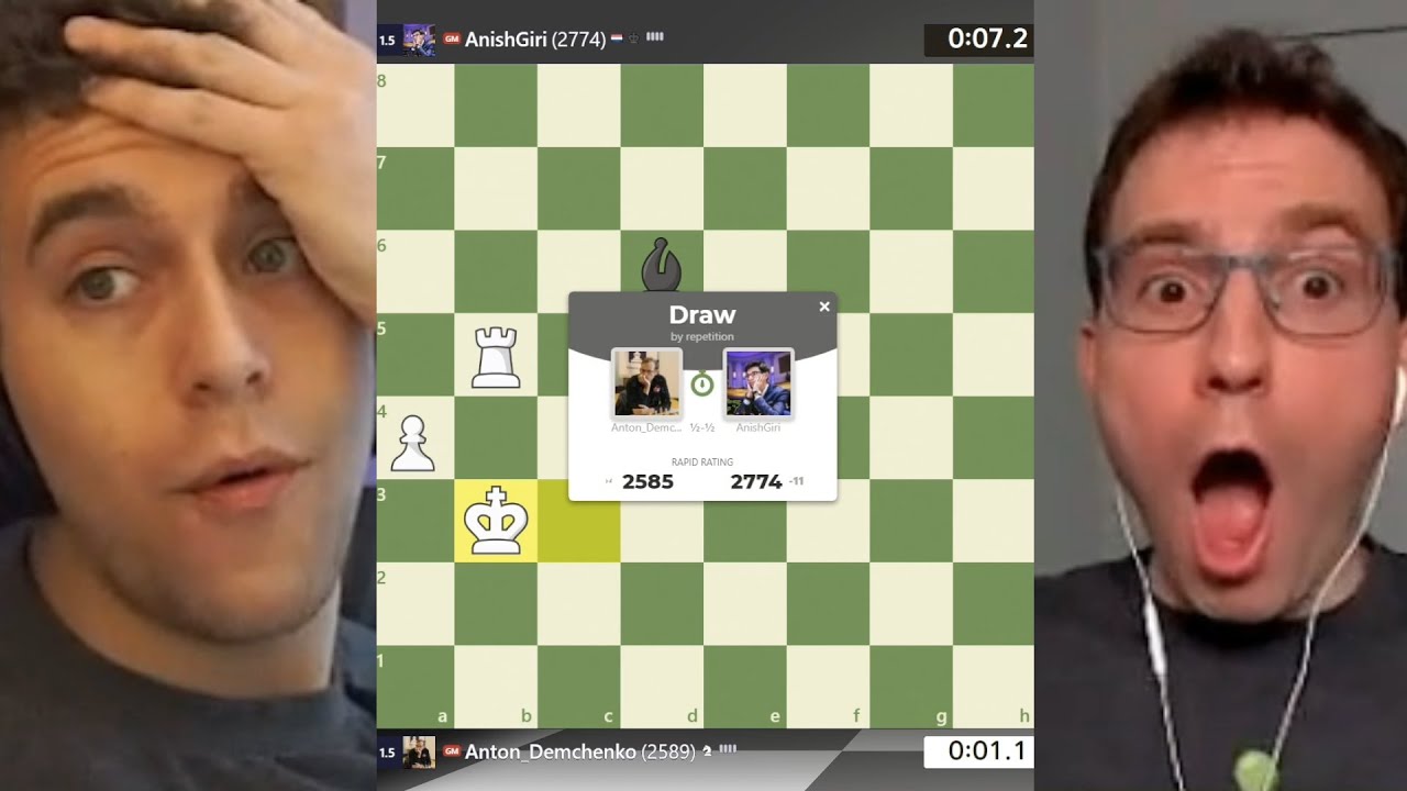 7 sec vs 1 sec, But You Accidentally Made Draw By Repetition