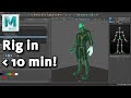 Quick Rigging and Skinning a character for beginners