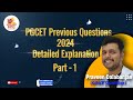 PGCET 2024 Question Paper with Solutions | Crack PGCET 2025 with Confidence #pgcet #gpat #karnataka