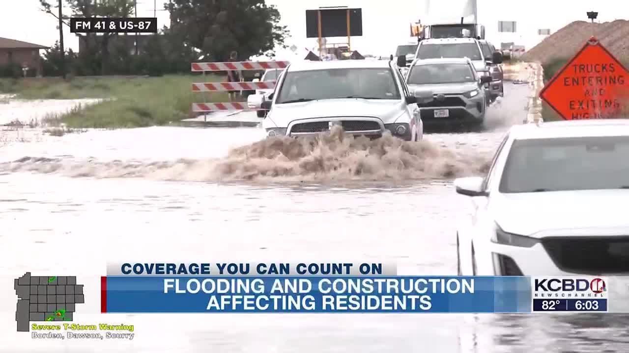 Unfinished construction, flooding on Hwy 87 affecting residents